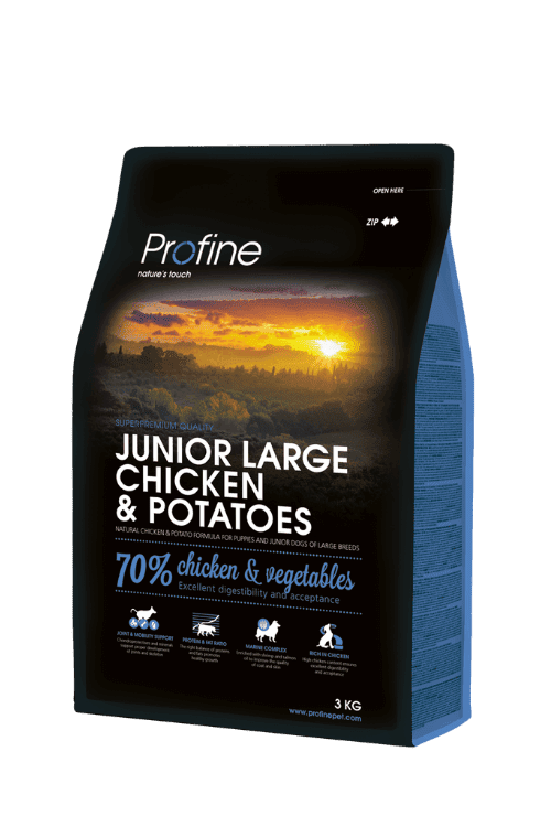 Profine Junior Large Breed Chicken & Potatoes - 3 kg Prøvepose