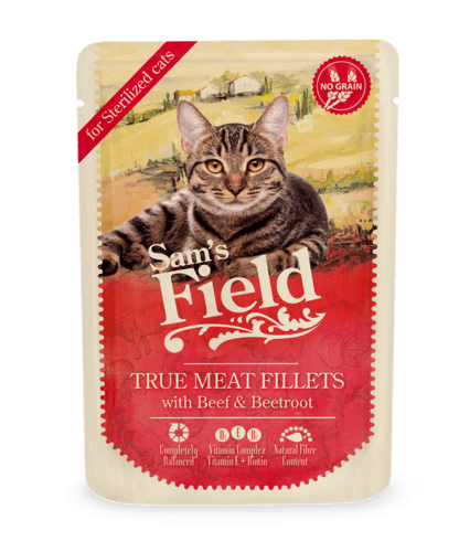 Sams Field Kat True Meat Fillets Oksekød Og Rødbede 85g