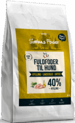 Simbasfoder kornfrit hundefoder med kylling 10kg