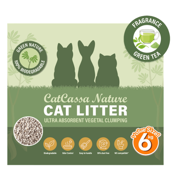 CatCassa Nature kattegrus Grøn te 6kg