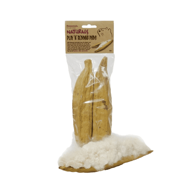 Rosewood Naturals Play 'n' Bedding Pods - (2 stk. Kapok-frøkapsler) til gnavere
