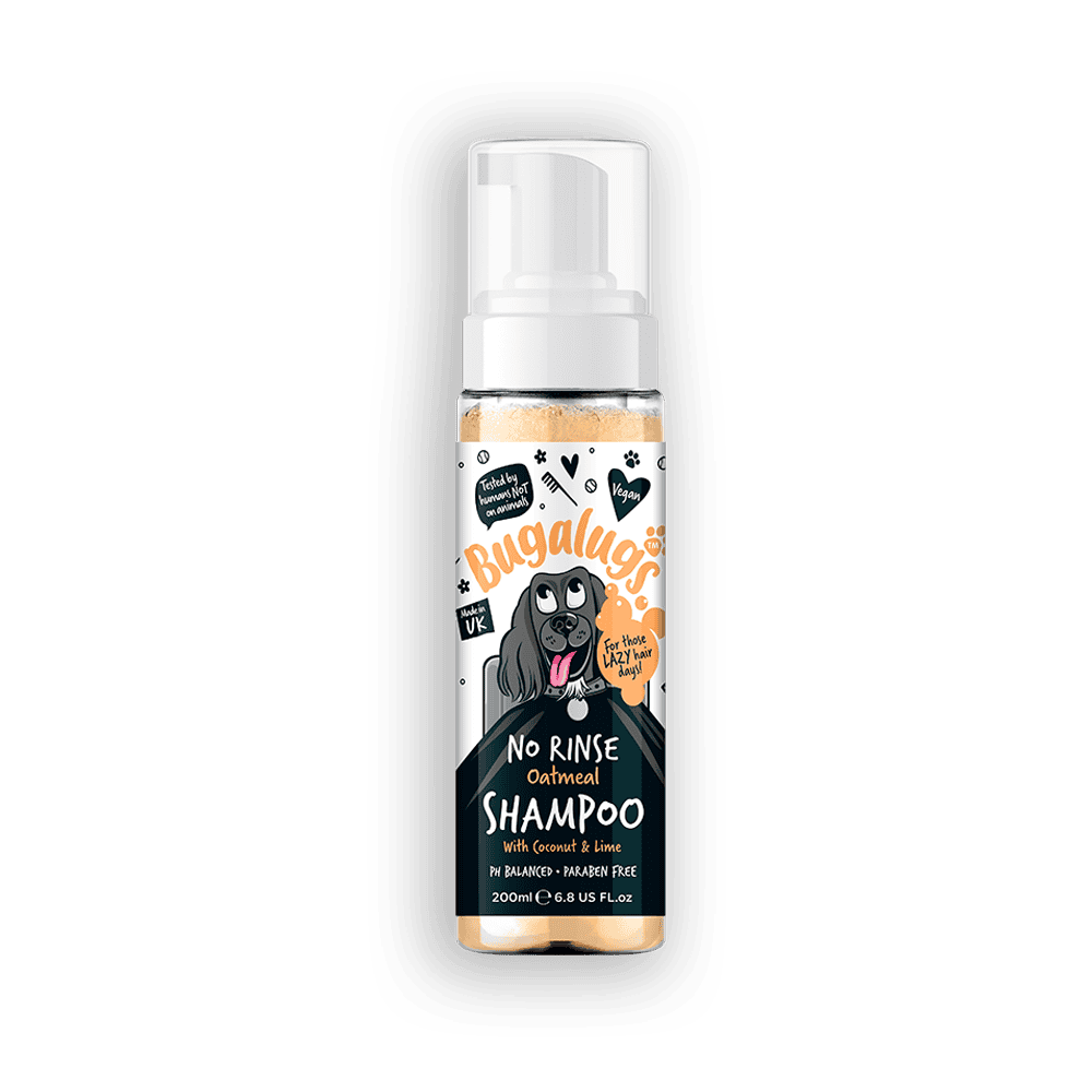 Forsiden af Bugalugs No Rinse Oatmeal Shampoo with Coconut and Lime