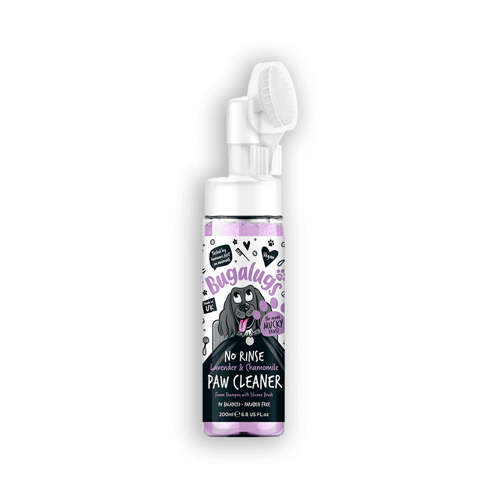 Forsiden af Lavender & Chamomile No Rinse Paw Cleaner for Dogs & Cats