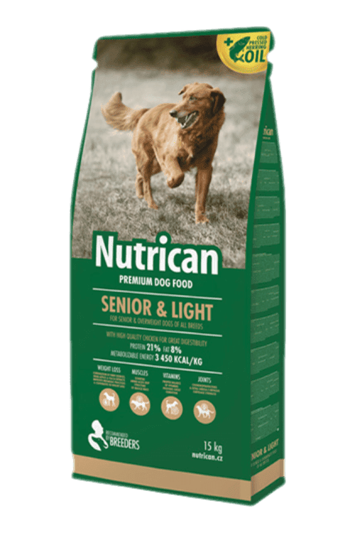 Nutrican Senior & Light Hundefoder 15kg