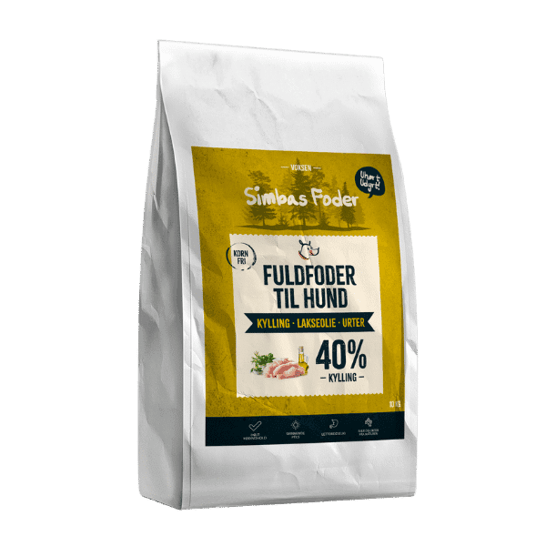 Simbasfoder kornfrit hundefoder med kylling 10kg