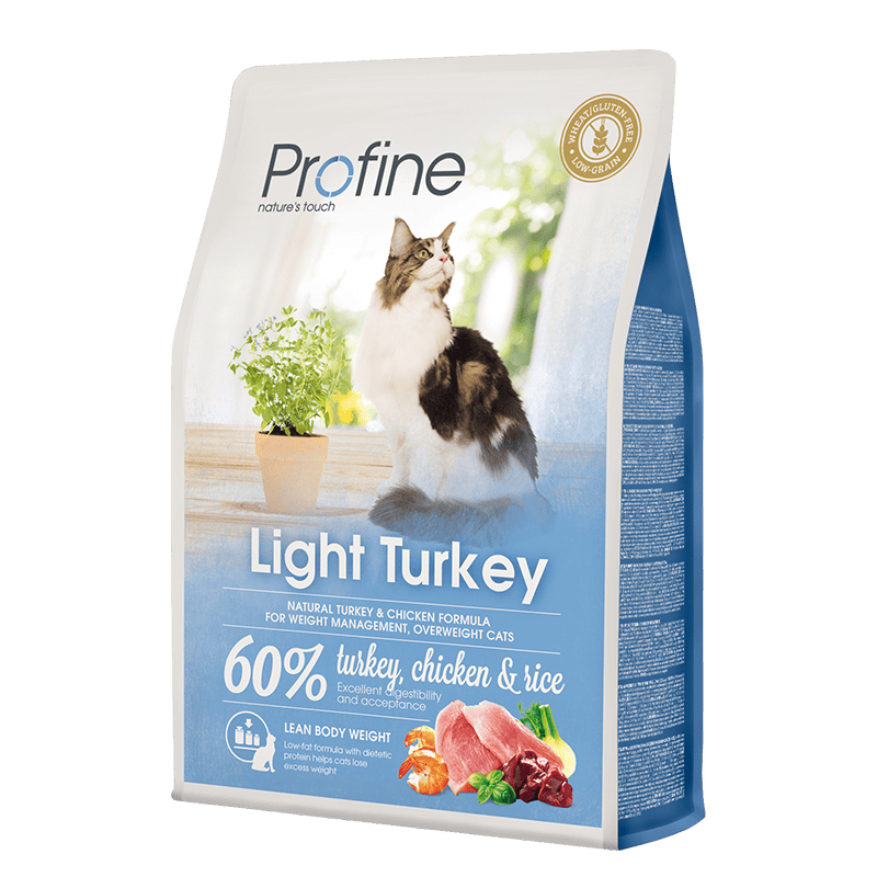 Profine Cat Light kalkun kattemad 2 kg - høj kvalitet og let fordøjelig foder til katte.
