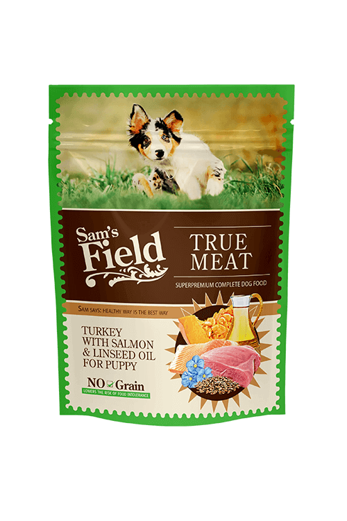 Sam's Field Vådfoder Turkey & Salmon for Puppies 260g