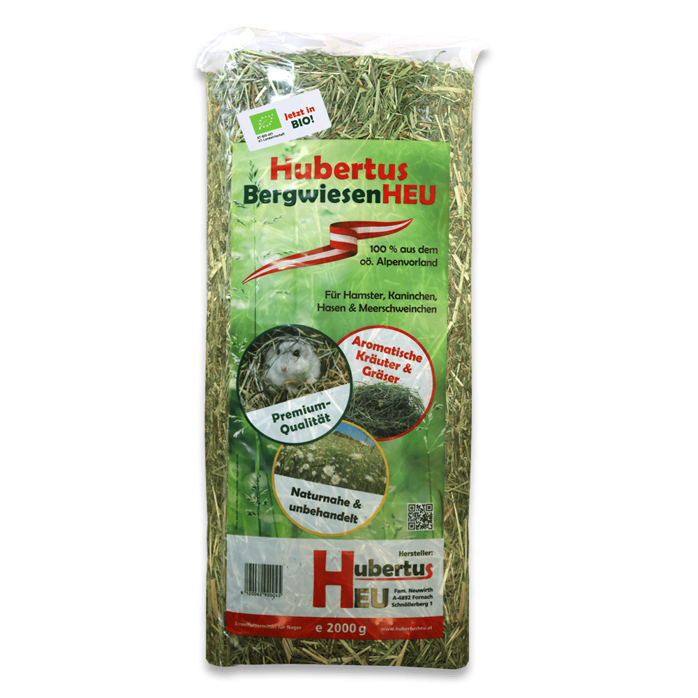 Hubertus Økologisk Hø 2kg - til kaniner og gnavere