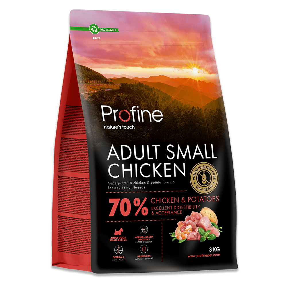 Profine Adult Small Chicken 3 kg - hundefoder til mindre hunde