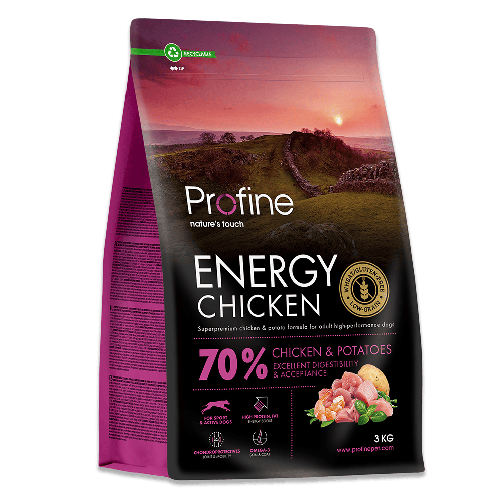 Profine Energy Chicken - hundefoder med kylling til aktive hunde